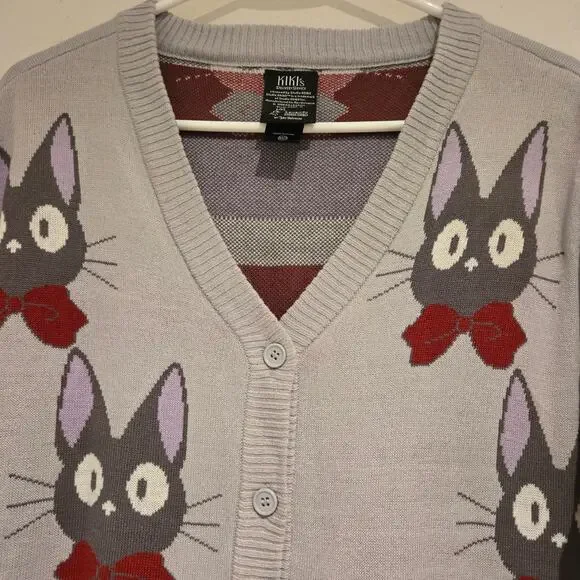 Her Universe Studio Ghibli Jiji Cardigan M Kiki's Delivery Service Anime Kawaii - Picture 5 of 8